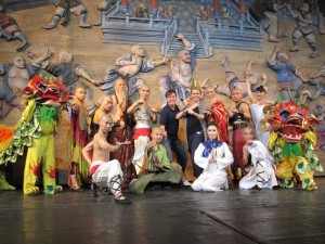 Us with the cast of the Kung Fu Show