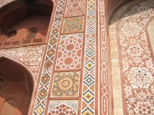 Close-up Of The Gate To Akbar Tomb