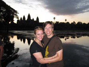Kitty and the Germ at Angkor Wat