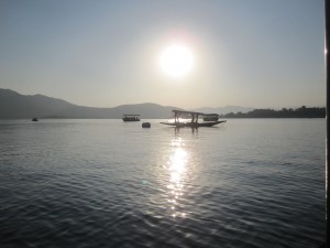Sun Setting Into The Lake